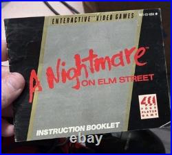 NES A Nightmare on Elm Street withDust Cover & MANUAL Tested! Authentic! CLEAN