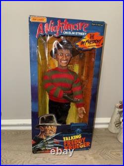 NIB Vintage Nightmare on Elm Street Freddy Krueger Talking Doll 1989 Makes Noise