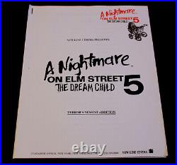 NIGHTMARE ON ELM STREET 5 1989 Press Kit PHOTOS + 35mm FILM SLIDES Promo HORROR