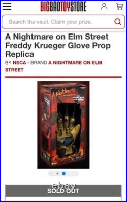 Neca A Nightmare on Elm Street Freddy Krueger Glove Prop Replica