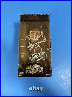 Neca Head Knockers Freddy Krueger Nightmare On Elm Street Signed Robert Englund