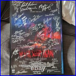 Never Sleep Again Nightmare On Elm Street Freddy Kruger Signed Horror Poster
