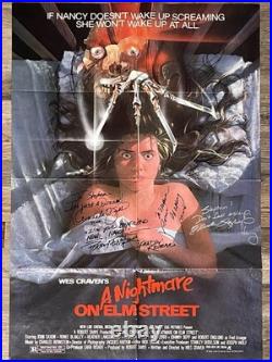 Nightmare On Elm Street 27x41 Original Movie Poster Multi Signed Autographs