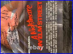 Nightmare On Elm Street 27x41 Original Movie Poster Multi Signed Autographs