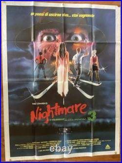 Nightmare On Elm Street 3 Dream Warriors Orig Vintage Freddy Kruger Film Poster