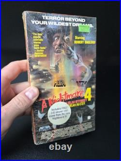 Nightmare On Elm Street 4 VHS 1988 1st Release Shrink/Sticker/Case EX Media Nightmare On Elm Street 4 VHS 1988 1st Release Shrink/Sticker/Case EX Media