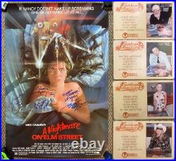 Nightmare On Elm Street 4x Signed Poster with COA Freddy Krueger 1980s Horror Rare