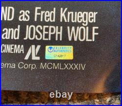 Nightmare On Elm Street 4x Signed Poster with COA Freddy Krueger 1980s Horror Rare