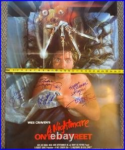 Nightmare On Elm Street 4x Signed Poster with COA Freddy Krueger 1980s Horror Rare