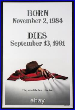 Nightmare On Elm Street 6 VI The Final Nightmare Horror 1991 Teaser 1-sht Rolled