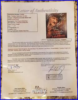 Nightmare On Elm Street Autographed Metal Sign Robert Englund Wyss Wilcox JSA
