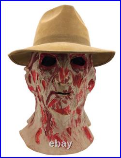 Nightmare On Elm Street Freddy Krueger Mask Costume Fedora Hat Spirit Halloween