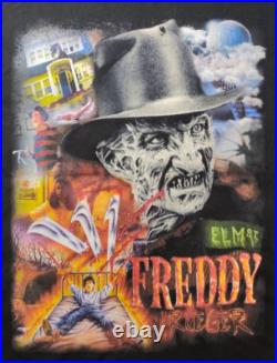 Nightmare On Elm Street Freddy Krueger T Shirt Adult XL Black All Over Print AOP