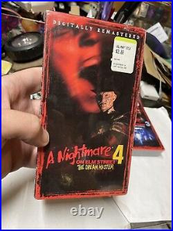 Nightmare On Elm Street Horror Movie Lot 1.2,3,4,6,7 Vhs Lot 4 Are Sealed