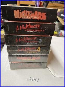 Nightmare On Elm Street Horror Movie Lot 1.2,3,4,6,7 Vhs Lot 4 Are Sealed