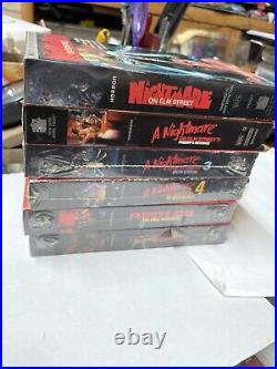 Nightmare On Elm Street Horror Movie Lot 1.2,3,4,6,7 Vhs Lot 4 Are Sealed