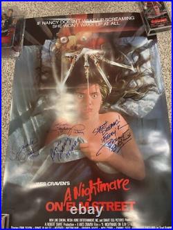 Nightmare On Elm Street Poster Cast Signed