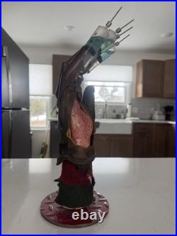 Nightmare On Elm Street Professional Made Movie Glove With Machined Metal Base