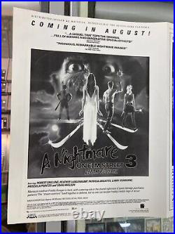 Nightmare on Elm Street 3 Dream Warriors 1987 Media Advertisement Poster 11x25