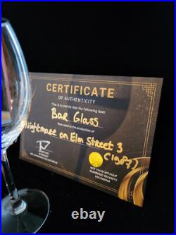 Nightmare on Elm Street 3 Freddy Krueger Original Production Used Bar Glass Prop