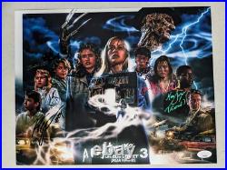 Nightmare on Elm Street 5X Cast Signed 11x14 Photo Dream Warriors Freddy JSA COA