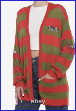 Nightmare on Elm Street Freddy Krueger Knit Cardigan L XL 2XL New