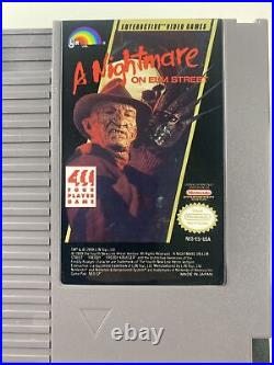Nightmare on Elm Street Nintendo NES CIB Cart Box Manual Inserts Poster Reg Card
