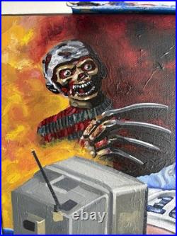 Nightmare on Elm Street Original Painting Johnny Depp Freddy Krueger Horror Art