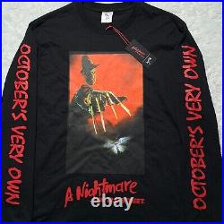 Octobers Very Own OVO x Nightmare On Elm Street Long Sleeve T-shirt S Read Desc