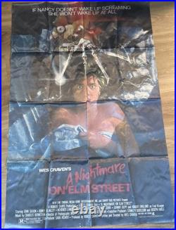 Original Nightmare On Elm Street 1984 Movie Theater Nylon Banner RARE