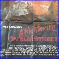 Original Nightmare On Elm Street 1984 Movie Theater Nylon Banner RARE