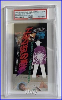 PSA 5 1986 A NIGHTMARE on ELM STREET japan MOVIE TICKET STUB horror