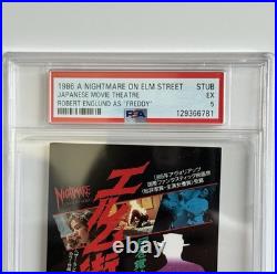 PSA 5 1986 A NIGHTMARE on ELM STREET japan MOVIE TICKET STUB horror