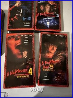 RARE Vintage Horror VHS Nightmare On Elm Street ALL 5 SLIPS EXCELLENT CONDITION