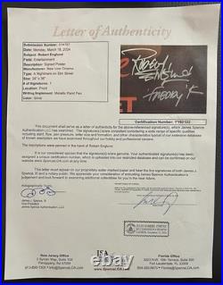 ROBERT ENGLUND RARE Signed withNursery Rhyme NIGHTMARE ON ELM STREET Poster JSA