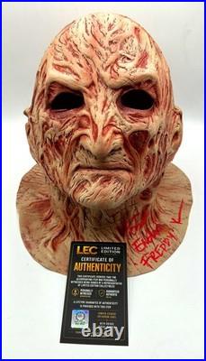 ROBERT ENGLUND SIGNED Deluxe Mask A Nightmare on Elm Street Freddy K COA & PIC
