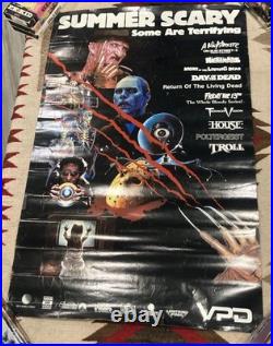 Rare 1986 Nightmare On Elm Street LIVING DEAD Friday The 13th Promo Poster 24x37