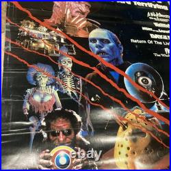 Rare 1986 Nightmare On Elm Street LIVING DEAD Friday The 13th Promo Poster 24x37