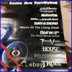 Rare 1986 Nightmare On Elm Street LIVING DEAD Friday The 13th Promo Poster 24x37