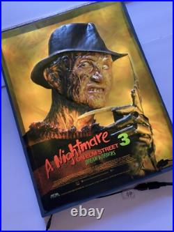 Rare Freddy Krueger Nightmare On Elm Street 3- 3D Multi Color Custom Lightbox Rare Freddy Krueger Nightmare On Elm Street 3- 3D Multi Color Custom Lightbox