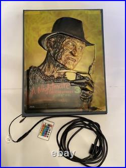Rare Freddy Krueger Nightmare On Elm Street 3- 3D Multi Color Custom Lightbox Rare Freddy Krueger Nightmare On Elm Street 3- 3D Multi Color Custom Lightbox