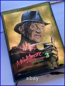 Rare Freddy Krueger Nightmare On Elm Street 3- 3D Multi Color Custom Lightbox Rare Freddy Krueger Nightmare On Elm Street 3- 3D Multi Color Custom Lightbox