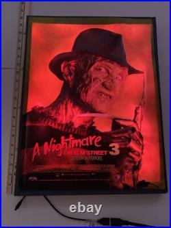 Rare Freddy Krueger Nightmare On Elm Street 3- 3D Multi Color Custom Lightbox Rare Freddy Krueger Nightmare On Elm Street 3- 3D Multi Color Custom Lightbox