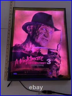 Rare Freddy Krueger Nightmare On Elm Street 3- 3D Multi Color Custom Lightbox Rare Freddy Krueger Nightmare On Elm Street 3- 3D Multi Color Custom Lightbox