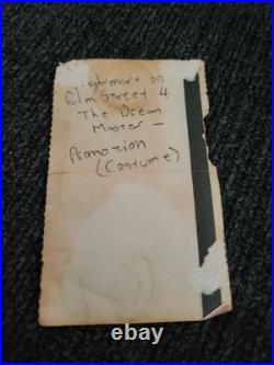 Rare Nightmare On Elm Street 4 Promo Night Movie Ticket Snoopy Graphics 1988