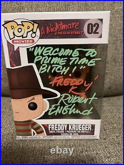 Robert Englund AUTOGRAPHED Funko Pop Nightmare On Elm Street Freddy Krueger
