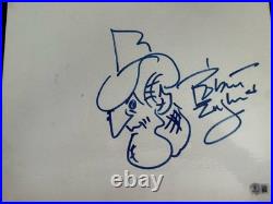 Robert Englund Hand Drawn Sketch Autographed Nightmare On Elm Street Beckett