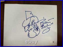 Robert Englund Hand Drawn Sketch Autographed Nightmare On Elm Street Beckett