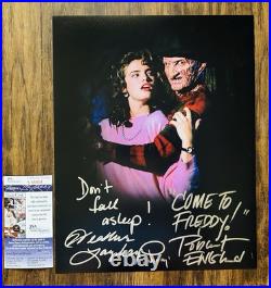 Robert Englund/Heather Langenkamp Signed 11x14 Photo Nightmare On Elm Street JSA