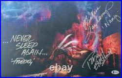 Robert Englund Heather Langenkamp Signed 11x17 Photo A Nightmare On Elm Street 6